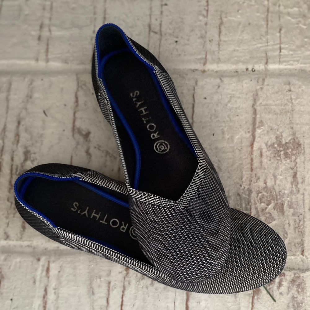 Rothy's Black and Blue Flats